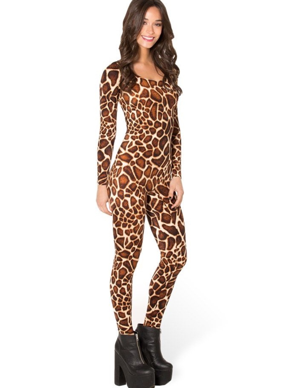 BlackMilk Baby Giraffe Long Sleeve Catsuit